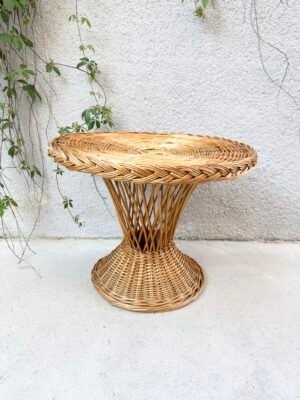 TABLE BASSE DIABOLO ROTIN
