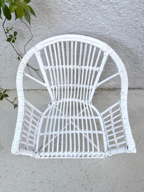 PETIT FAUTEUIL ENFANT ROTIN BLANC