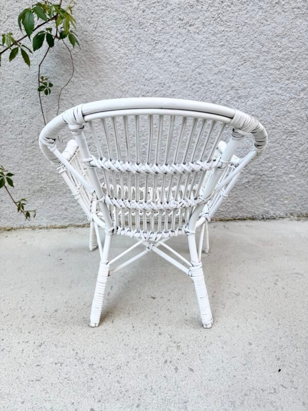 PETIT FAUTEUIL ENFANT ROTIN BLANC
