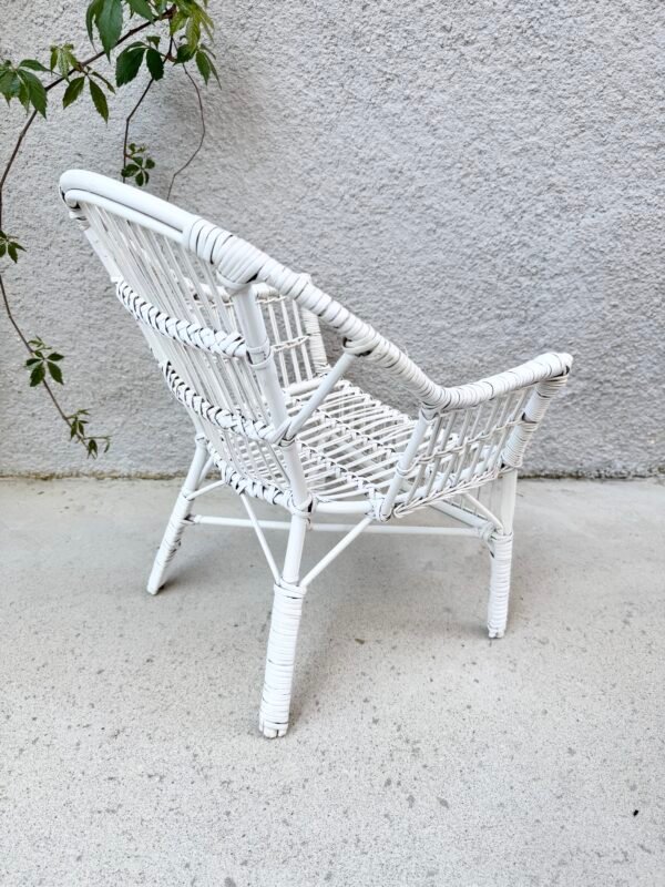 PETIT FAUTEUIL ENFANT ROTIN BLANC