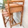 ENSEMBLE COIFFEUSE ET TABOURET ROTIN