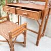 ENSEMBLE COIFFEUSE ET TABOURET ROTIN