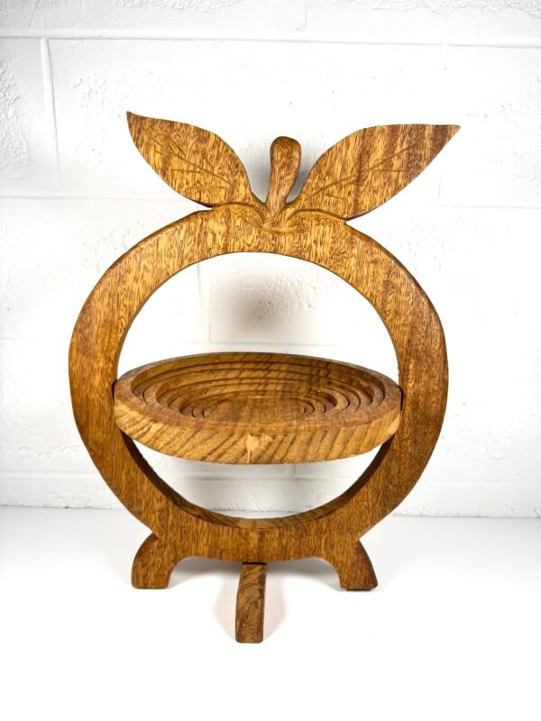 COUPE À FRUITS POMME EN BOIS