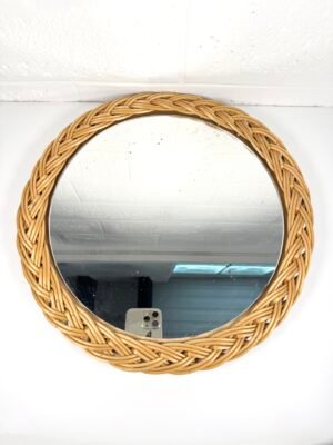 MIROIR ROND OSIER TRESSÉ