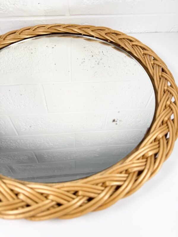 MIROIR ROND OSIER TRESSÉ