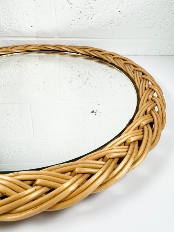 MIROIR ROND OSIER TRESSÉ