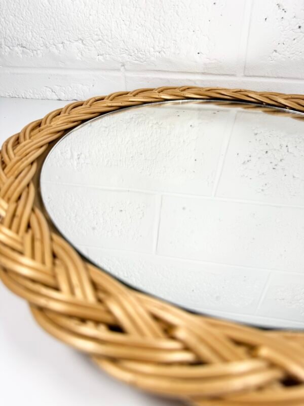 MIROIR ROND OSIER TRESSÉ