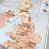 CARTE VINTAGE ILES BRITANNIQUES