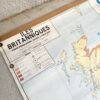 CARTE VINTAGE ILES BRITANNIQUES