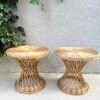 PAIRE DE CHEVETS ROTIN DIABOLO